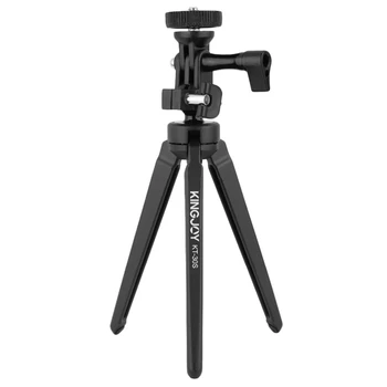 

Kingjoy Mini Travel Tabletop Tripod For Gopro Smart Phone, Kt-30S Portable Aluminum Stand For Canon Nikon Sony Dslr Digital Came