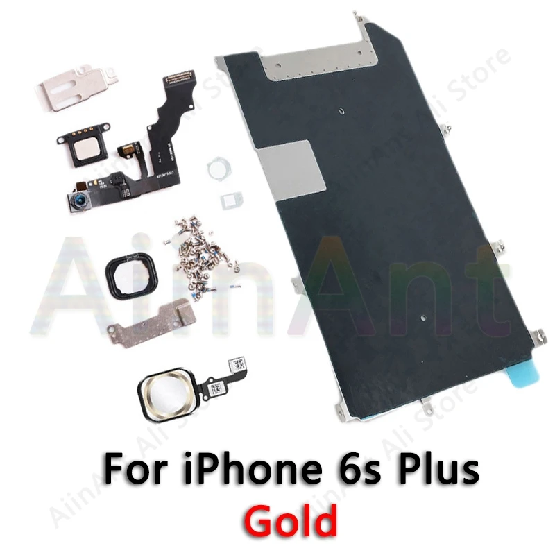 Для iPhone 5 5S 5c 6 6s Plus ЖК-экран металлический маленькие детали Защитная крышка ушной динамик фронтальная камера Кнопка Домой Flex