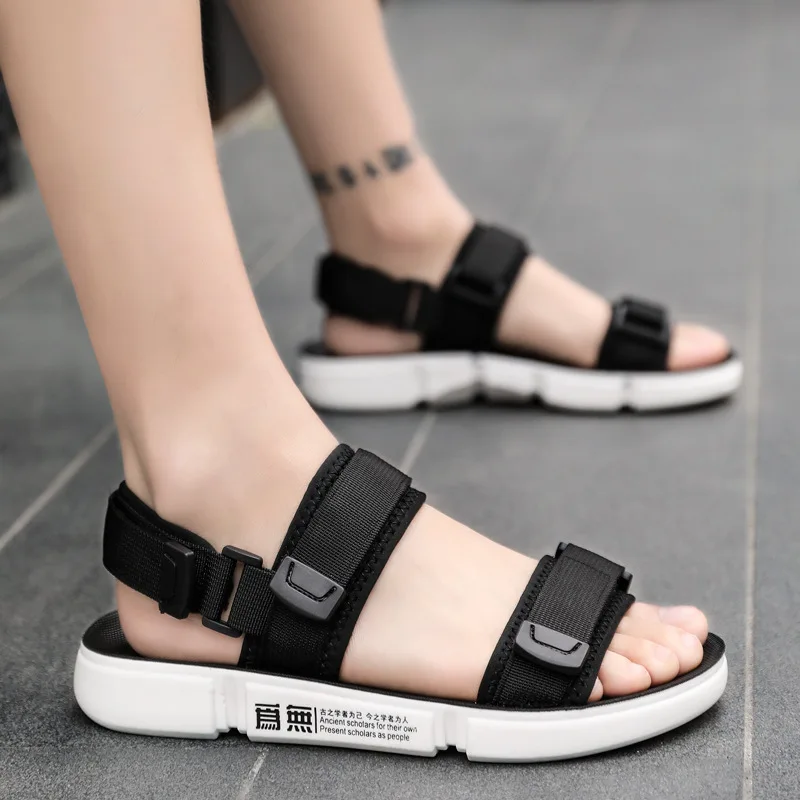 

2019 New Style Sandals Casual A- line Sandals Men's Summer Outdoor Anti-slip Wearable Trend Dual Purpose Slipper