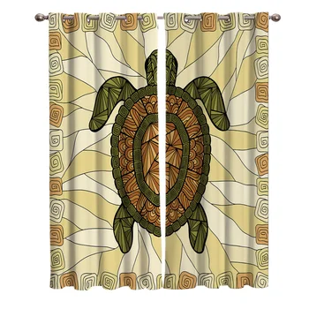 

Geometrid Turtle Geometry Curtains For Kids Boy Girl Bedroom Living Room Cortinas Custom Drape Kitchen Window Curtains