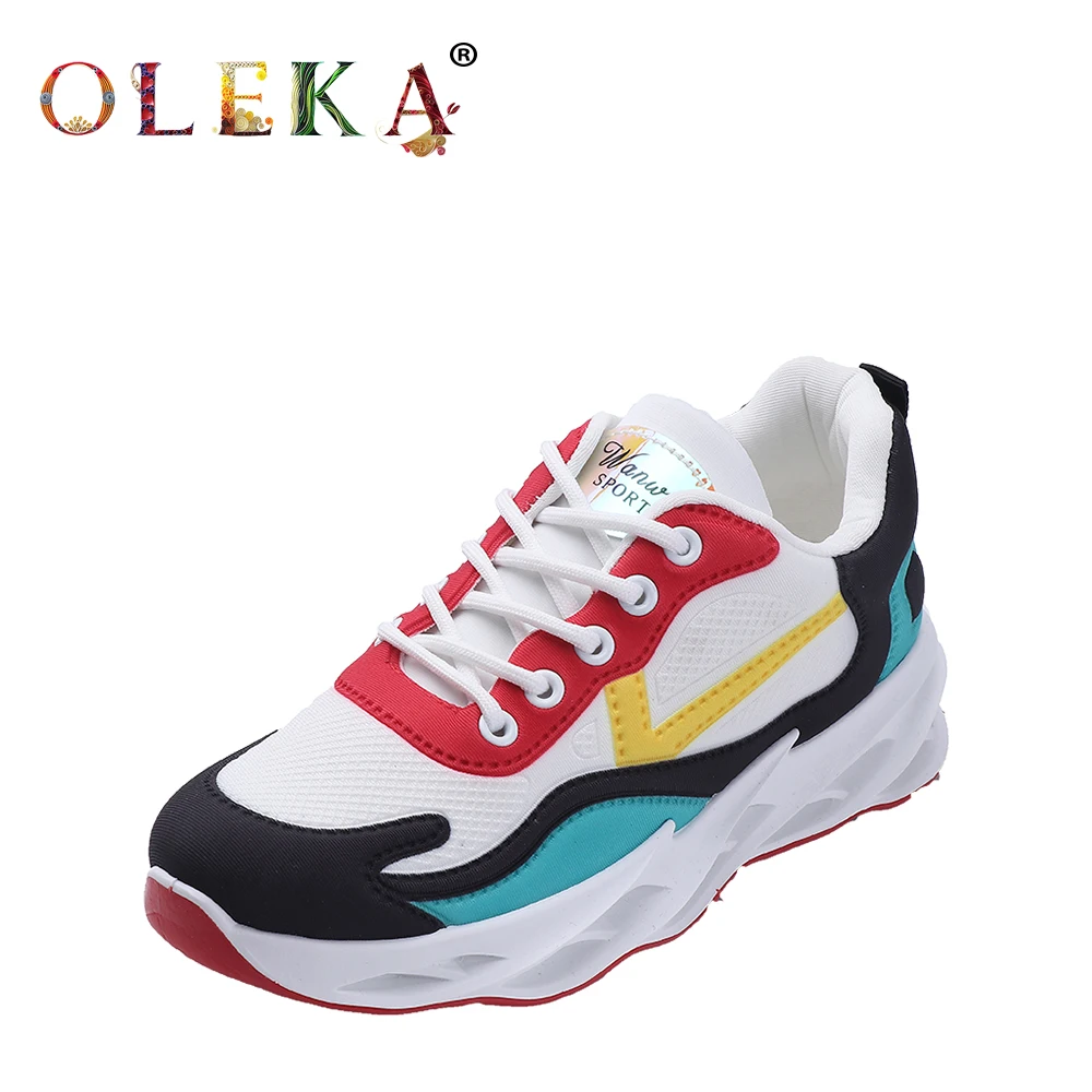 OLEKA/женские модные разноцветные кроссовки на платформе Удобные