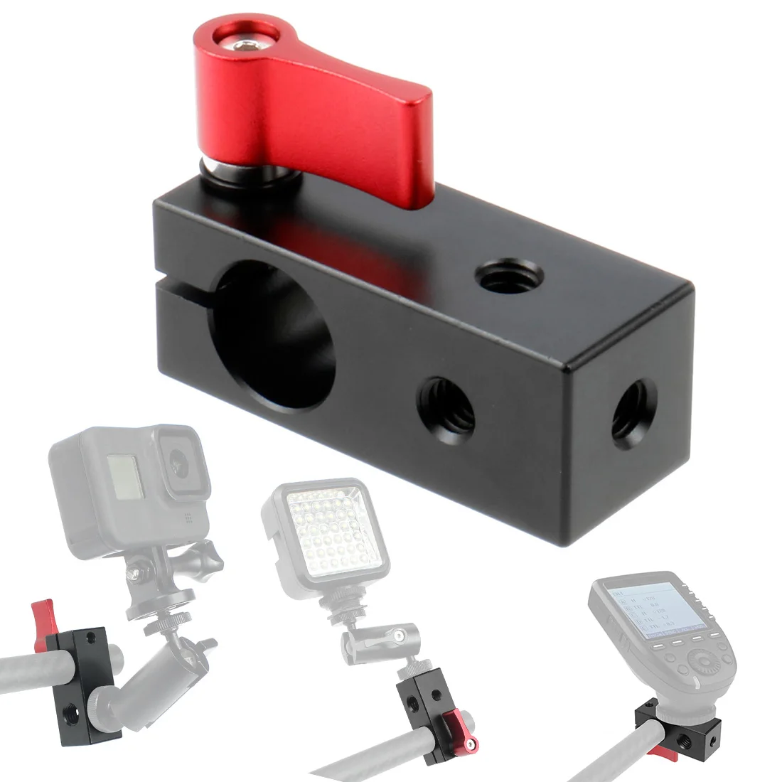 Rail rod clamp Single Rod Clamp 15mm Rail Connector Adapter with 1/4