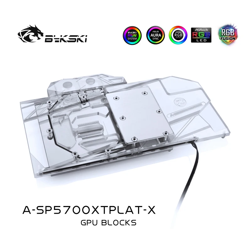 Блок водяного охлаждения Bykski A-SP5700XTPLAT-X GPU для Sapphire Radeon RX 5700 XT Nitro + компоненты