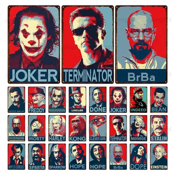 

Famous Movie Star Metal Sign Vintage Tin Plaque Black and White Photo Retro Mural Bar Pub Family Club Decoration Wall Sticker