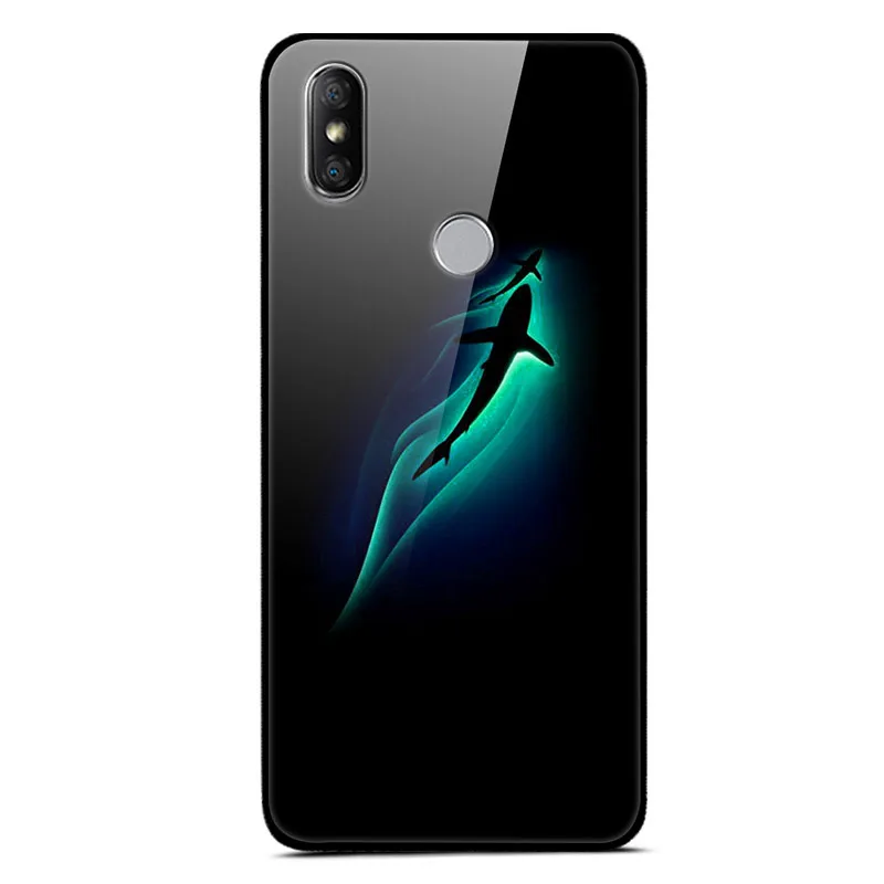 Для Xiao mi redmi S2 чехол из закаленного стекла твердая задняя крышка для Xiaomi mi CC9 Pro Чехол Мягкий Бампер redmi note 8 Pro - Цвет: 32