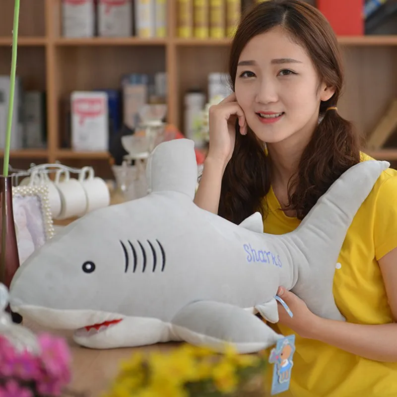 

Hot Selling down Cotton Shark Creative Cartoon Plush Toy Doll-Processing Customizable Logo Recruit Agents