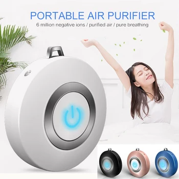 

Mini USB necklace for removing haze formaldehyde portable hanging neck air purifier 6 million anion generator