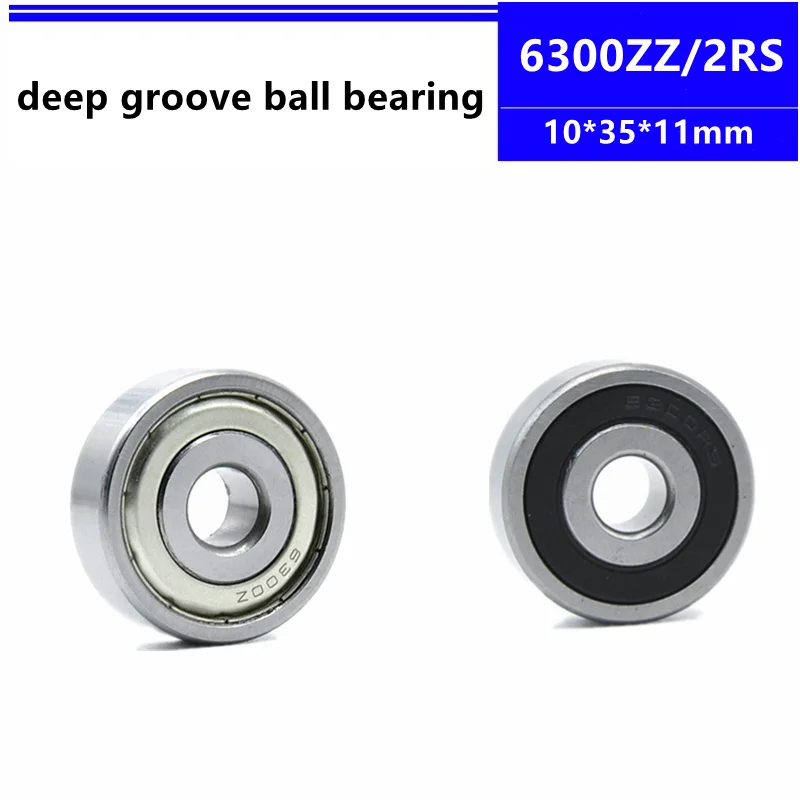 10 Stück 6300ZZ 6300-2RS 10*35*11mm Rillenkugellager 6300-2Z 6300Z 6300RS 6300 10x35x11 mm – Detail 1