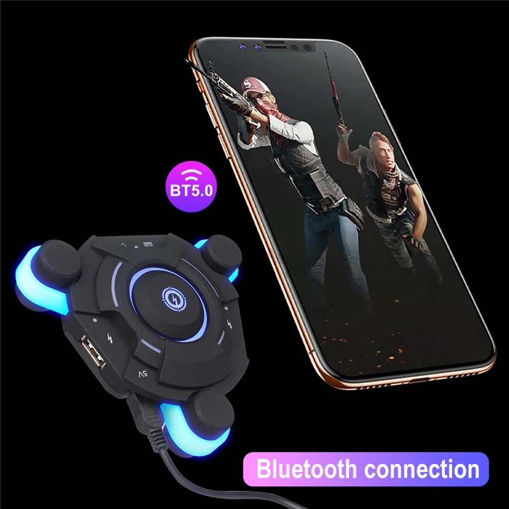  Mobile Gamepad Controller Bluetooth Gaming Converter Phone to PC Adapter for P6 PUBG Gaming Keyboar