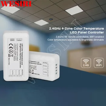 

Milight FUT023 24V RF 2.4GHz 4-Zone Color Temperature Brightness Adjusting LED Dimmer Controller