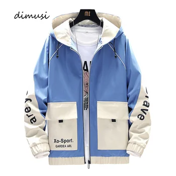 

DIMUSI Men's Cargo Bomber Jackets Male Outwear Windbreaker Hoodied Coats Fashion Mens Hip Hop Harajuku Pilot Jackets Clothing