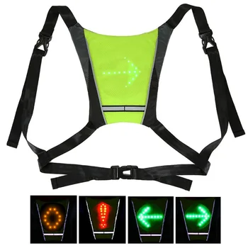 

Cycling Bicycle LED Wireless Safety Turn Signal Light Vest for Riding Night Guiding &T8