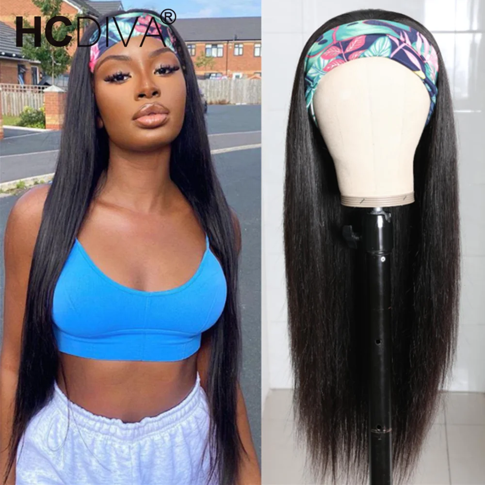 human hair headband wigs