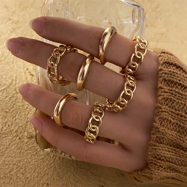 Ring Set 19Pcs for Women Vintage Adjustable For Girls Pearl Punk Snake 2021  New Trendy Fashion Jewellery