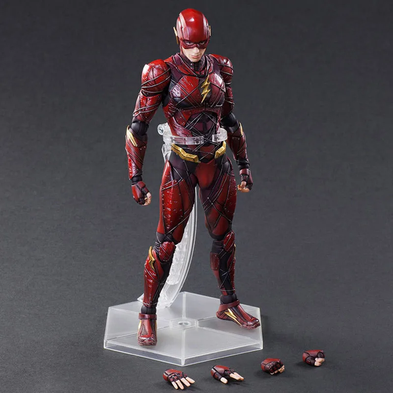 Play Arts kai Justice League super heroes dc Экшн фигурки фильм вспышка 26 см Горячая Коллекция моделей Игрушек для подарков - Цвет: Flash