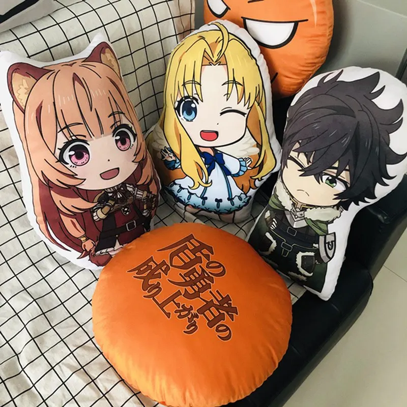 3 Styles 42CM Anime Shield Hero Plush Toy Cushion Cartoon Throw Pillow Doll Children Toy Gifts