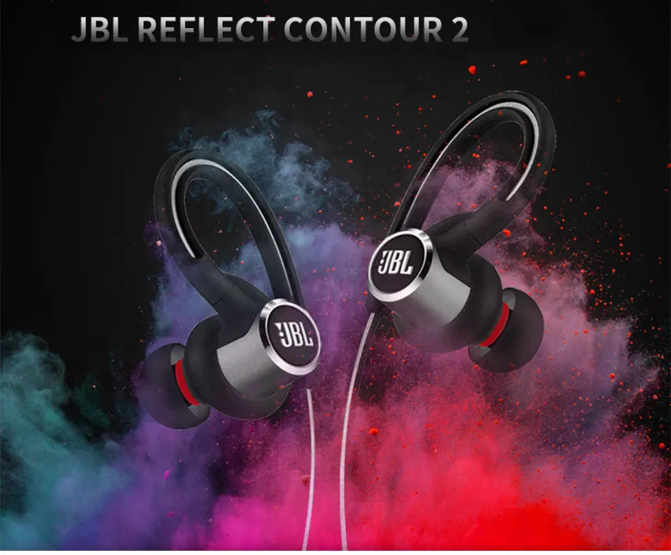 JBL Reflect Contour 2 Беспроводной Спортивные наушники Bluetooth 3-кнопочный пульт дистанционного управления с микрофоном IPX5 с защитой от пота Спортивная гарнитура наушники с басами