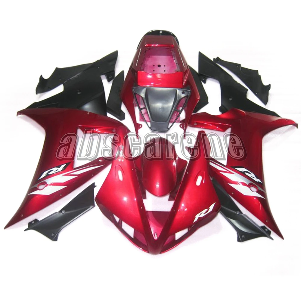 Full Fairing Kit For Yamaha YZF1000 R1 2002 2003 YZF 02 ABS Plastic Injection Bodywork Gloss Candy Red Silver | Автомобили и
