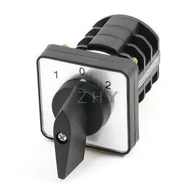 

On-Off-On 3 Position 12 Terminal Rotary Cam Changeover Switch 380VAC 10A