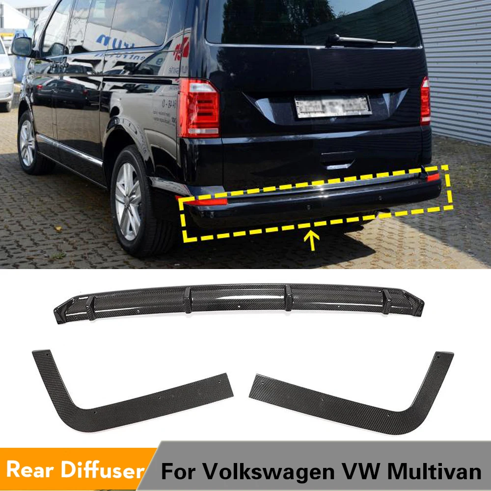 Диффузор для заднего бампера из углеродного волокна спойлер Volkswagen VW Multivan 2015-2019
