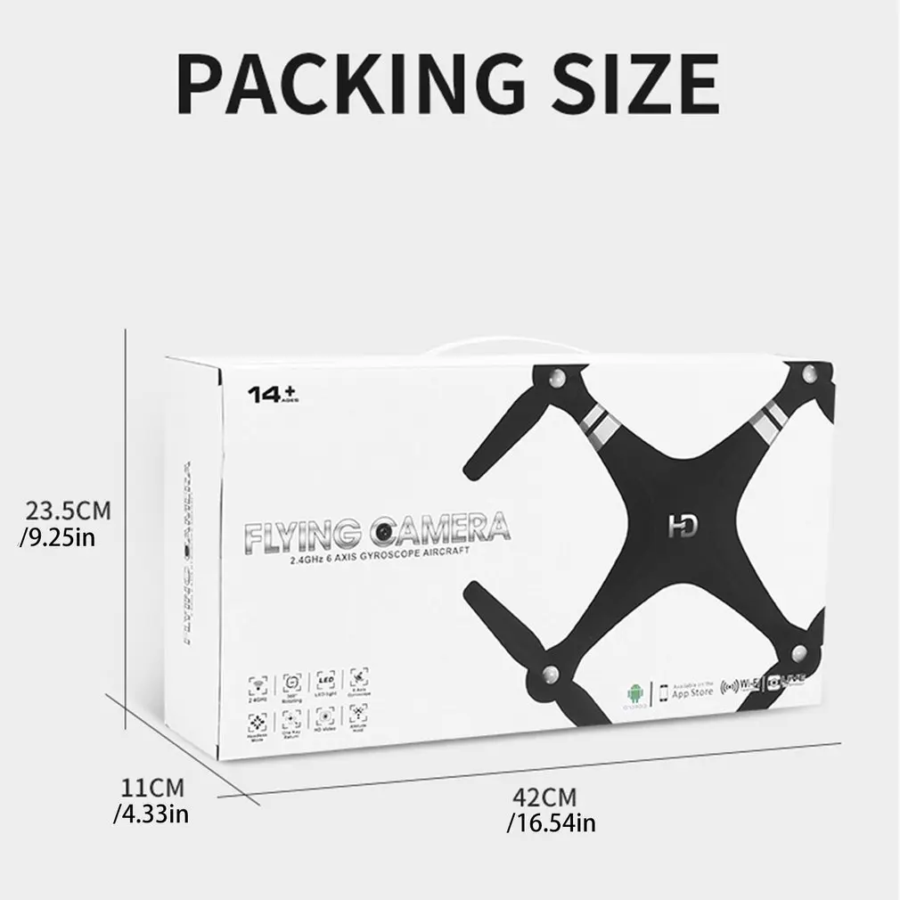 SH5 WiFi FPV Квадрокоптер с широким углом обзора 0.3MP/2mp/5mp HD камера One-touch посадка/взлет передача RC вертолет