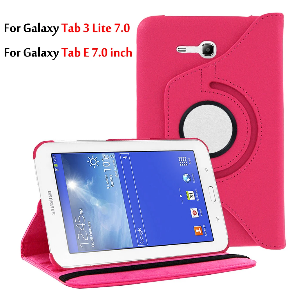 Чехол для планшета samsung Galaxy Tab 3 Lite " SM-T110 T111 Tab E 7,0" SM-T113 T116, вращающийся на 360 градусов, кожаный чехол-книжка Funda Capa