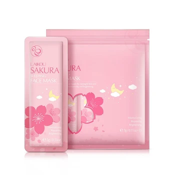 

LAIKOU Sakura Sleeping Mask No-Wash Sakura Face Masks Acne Skin Care Moisturizing Soothing Night Cream Korean Facial Mask 3g*5pc