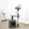 H228cm Pet Cat Tree Toy Condo Cat Climbing Tower Multi-layer With Hammock Cat House Furniture Scratching Solid Wood Post for Cat 26