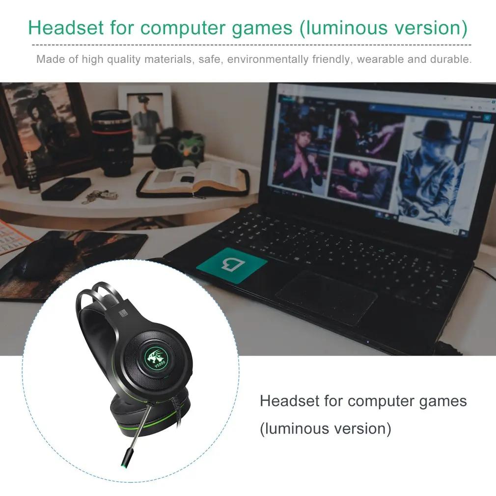 Headphone With 7 1 RGB USB 3 5mm Wired Gaming Headset For PC Gaming Headphones