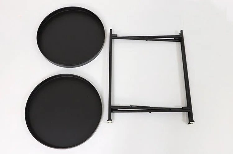  Luxury Metal Round Small Tea Table Coffee Table with Tray Storage for Sofa Bed Side Living Room mes
