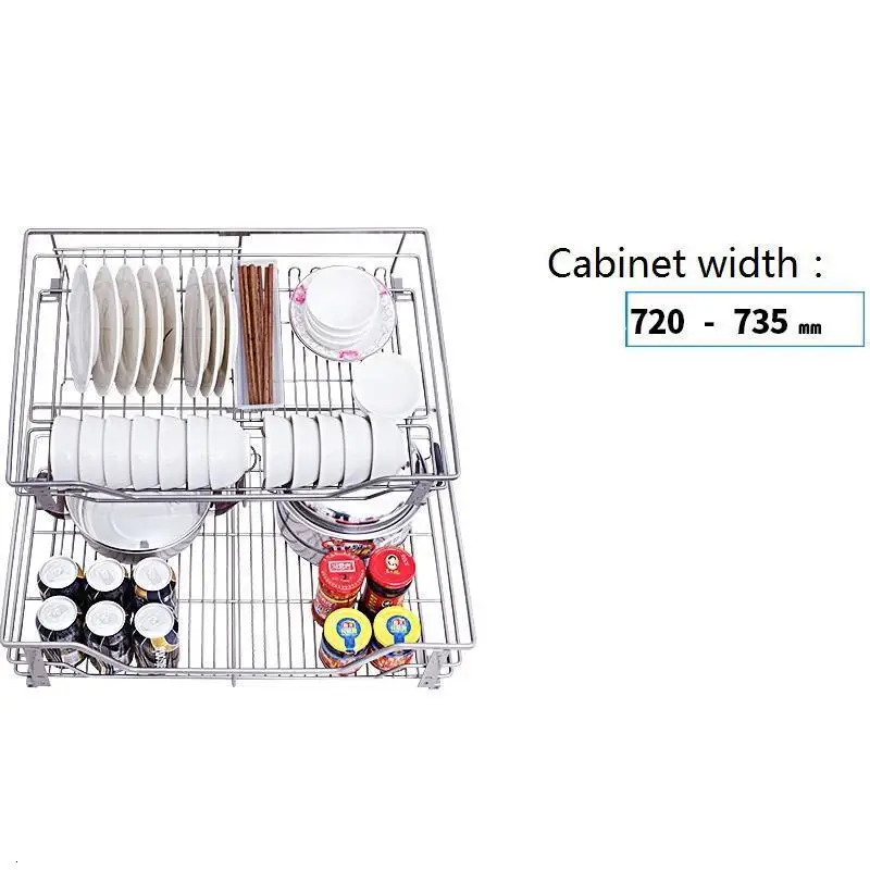 Number 4 Органайзер Cestas Para Colgar En La Ducha Cucina Armario De Cocina Despensa из нержавеющей стали Cozinha стеллаж для кухонного шкафа корзина - Цвет: Number 4