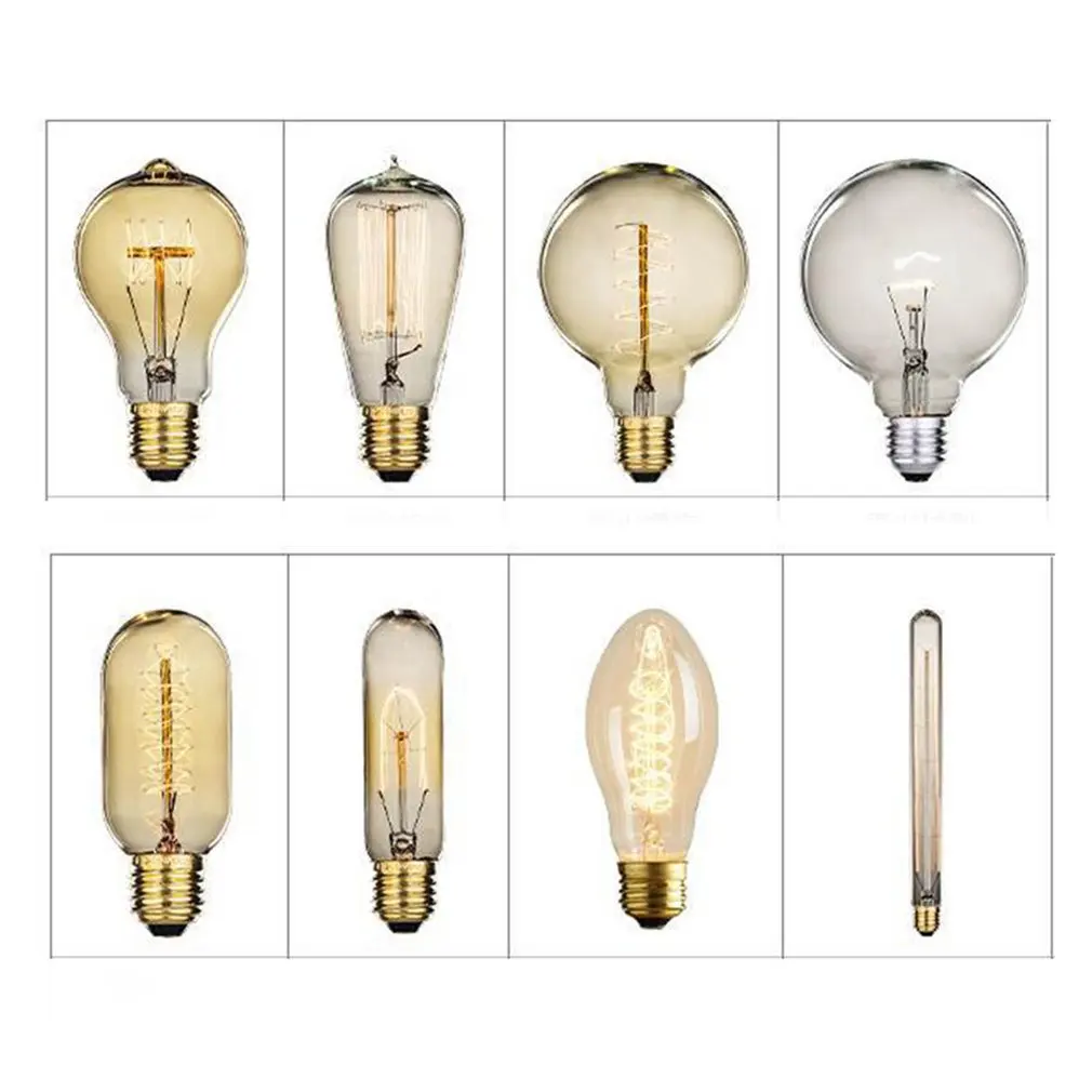 C35 винтажные Ретро лампы Эдисона, спиральный светильник ручной работы из стекла, промышленный стиль, Вольфрамовая лампа, подвесные лампы, светильник ing