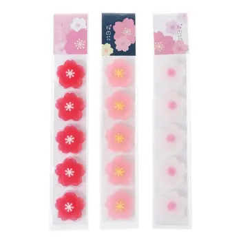 

5 Pcs/pack Cherry Blossoms Rubber Erasers Sakura Students Pencil Correction Tool School Office Supply Stationary