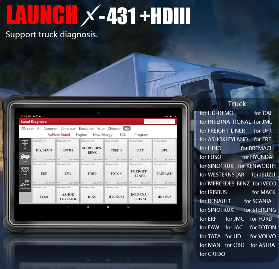 Launch X431 trucks diagnostic tool