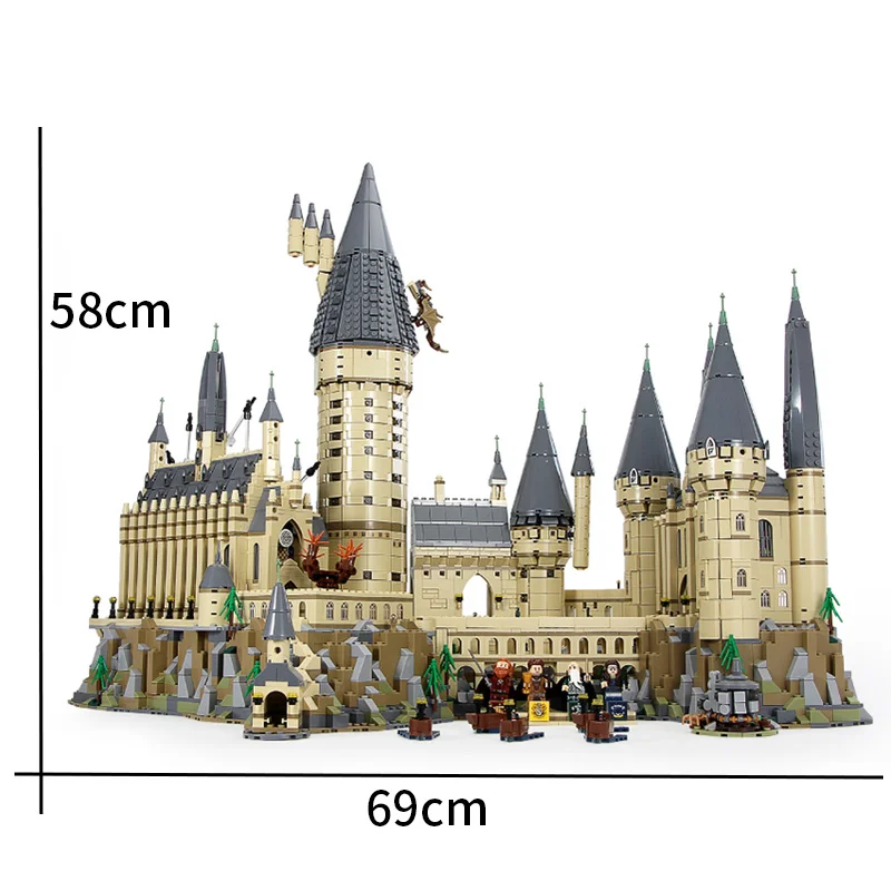 Tanie 6742 sztuk kompatybilny legoinglys 16060 Model zamku Movie Castle magiczny Model klocki budowlane zabawka na prezent dla dziecka miasto 71043