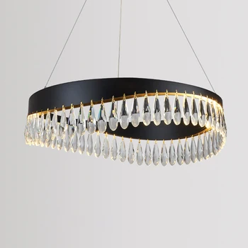 

Art Deco LED Golden Black Stainless Steel Suspension Luminaire Lampen Pendant Lights.Pendant Lamp.Pendant light For Foyer