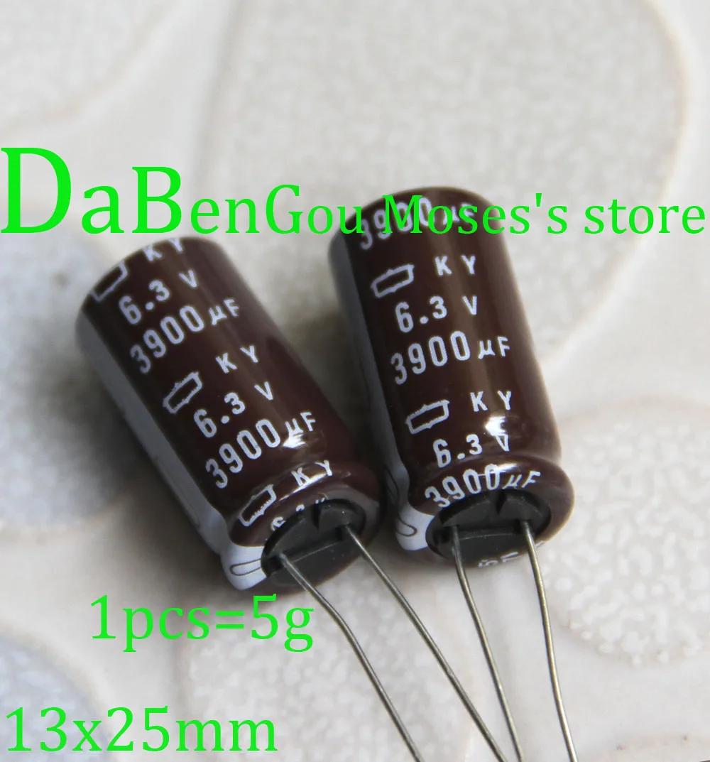 6.3V 3900uf +/- 20% 100% Original New Audio Electrolytic Capacitor Capacitance Radial 13x25mm 5pcs | Электронные компоненты и