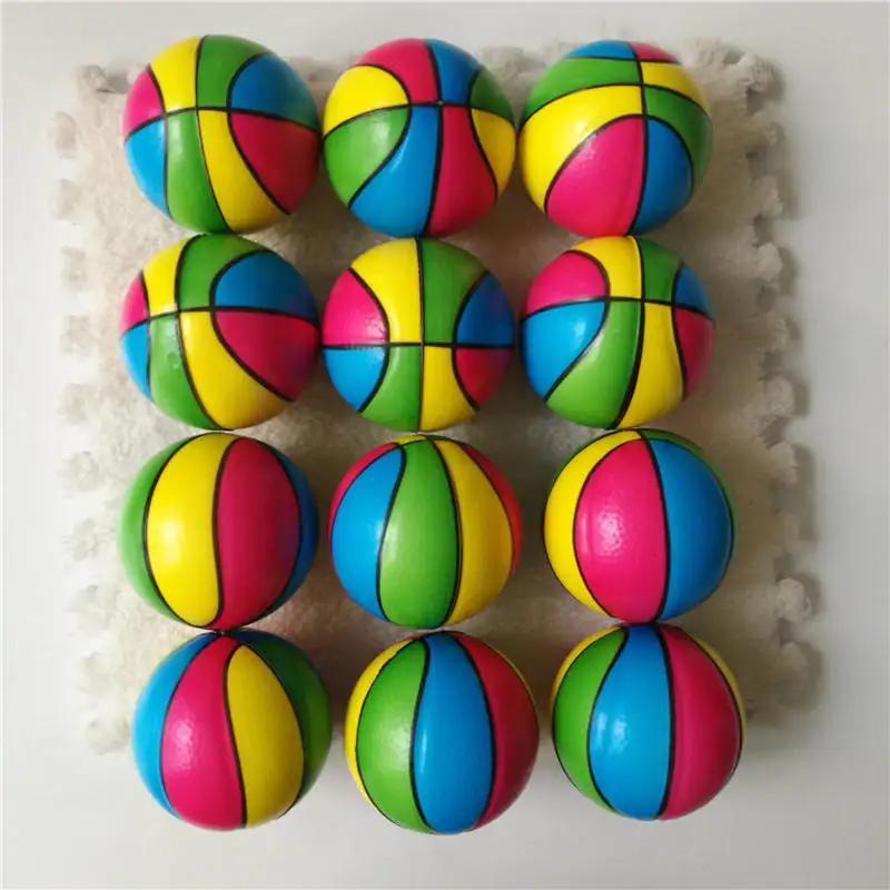 12 шт. 6,3 см сжимающие шары для снятия стресса мягкие полиуретановые поролоновые резиновые мягкие футбольные баскетбольные игрушки для снятия стресса для детей - Цвет: 12pcs