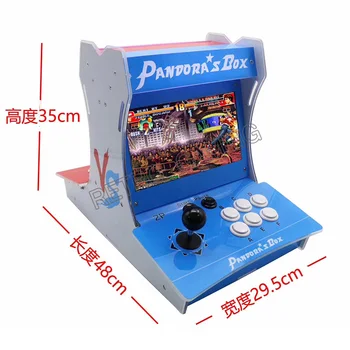 

Pandora's Box 9D 2500 in 1 Acrylic bartop mini arcade 10.1 inch Dual screen 2 Players Fighting Arcade machine cabinet red blue