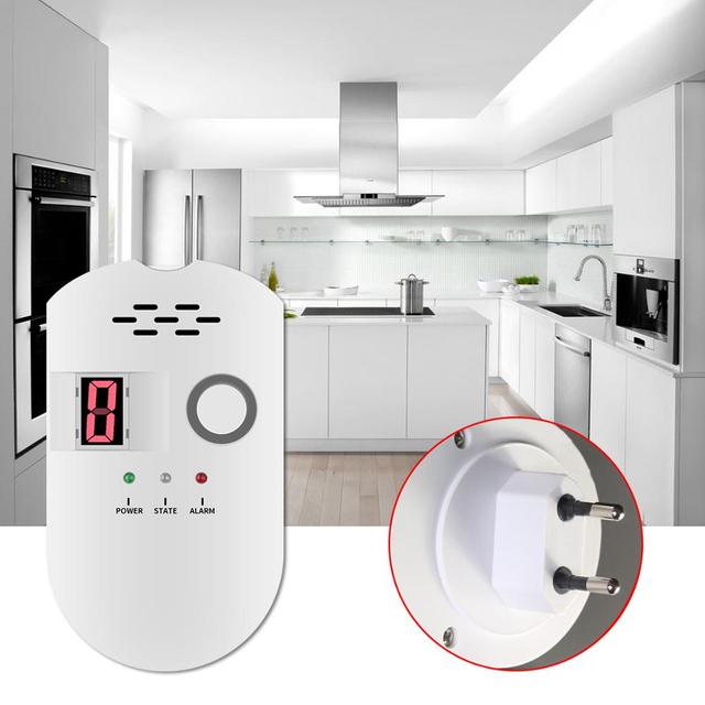 Combustible Gas Leakage Propane Sensor Warning LPG LNG Coal Natural Gas Leak Detector Monitor Sound Security Alarm Safety GT