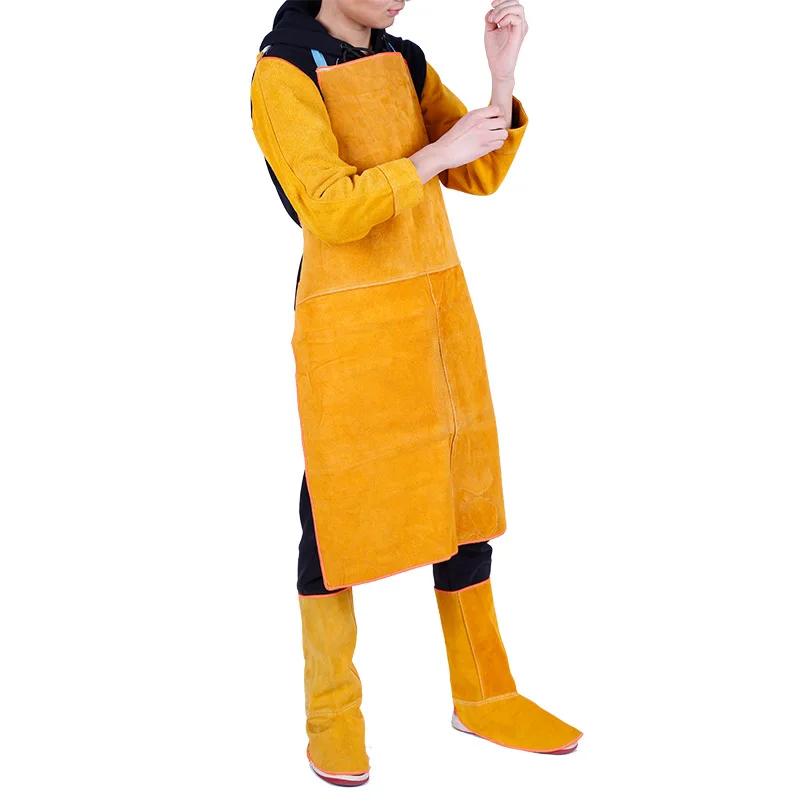 Welding Apron 100x68cm Professional Welding Apron Leather Cowhide Welder Protect Cloths Carpenter Blacksmith Garden Clothing Working Apron