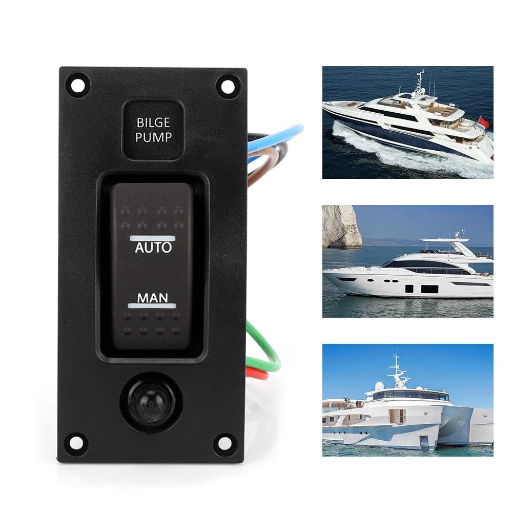 ON-OFF-ON Deluxe LED Rocker Bilge Pump Switch Panel & Circuit Breaker | Автомобили и мотоциклы
