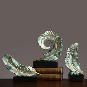 

Nordic Art Abstract Feather Crafts Decoration Modern Minimalist Living Room Porch Office Furnishing Villa Model Room Decorations