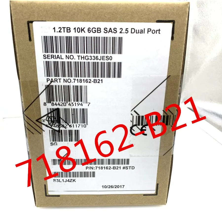718162-B21 718292-001 1.2T 6G 10K 2.5 SAS   
