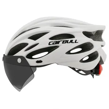

Bicycle Riding Helmet With Lens And Brim Taillight CB-26 High-Density Protective Materials Adjustable Riding Helmet Equipment