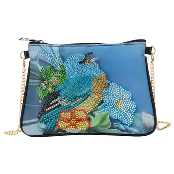 

Diamond Painting Storage Bag Leather Flower Special Shaped Diamond Creative Chain Shoulder Bags Women Wallet Clutch DIY Craft