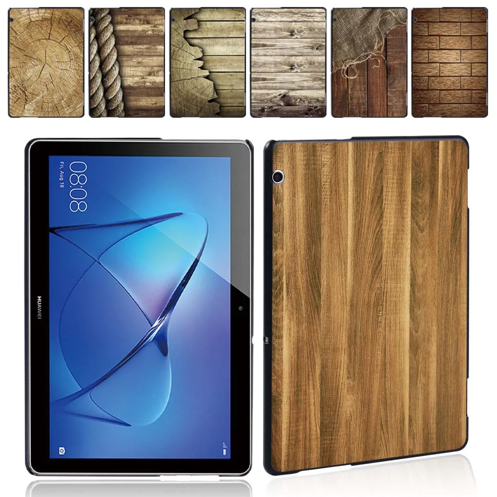 

Чехол для Huawei MediaPad T3 10, 9,6 дюйма, пластиковый, с рисунком под дерево