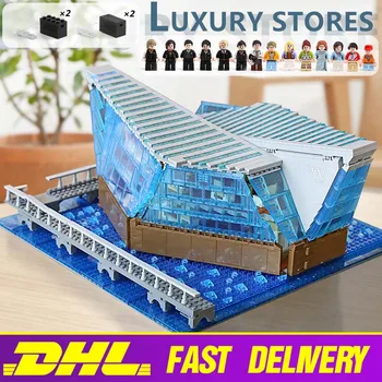 

City Architecture Building Blocks The Singapore Boutique Clothing Jewelry Store with Led Part Brick Kids Toys Christmas