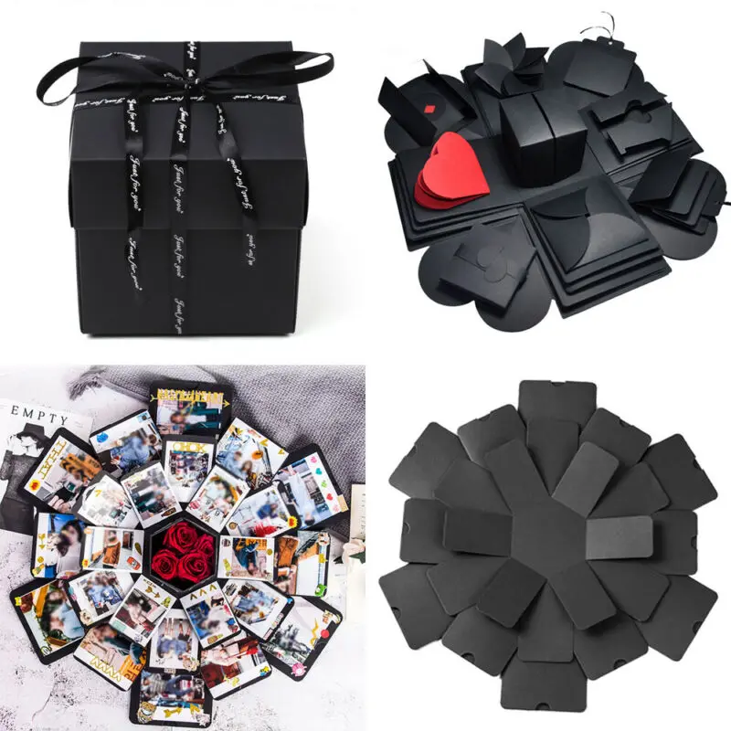 Шестигранная коробка сделай сам с сюрпризом любовь скрапбукинг фотоальбом