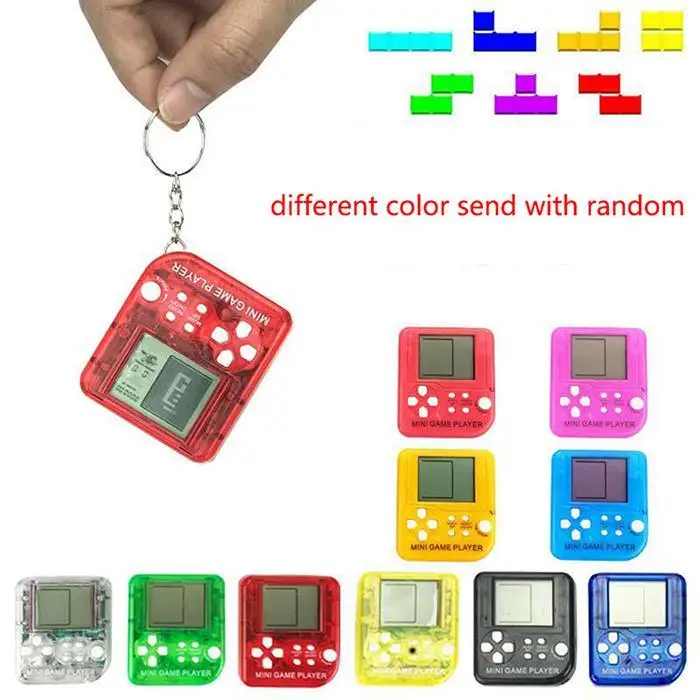 

Mini Classic Tetris Game Machine Children's Handheld Retro Nostalgic Mini Game Console With Keychain Tetris Video Game